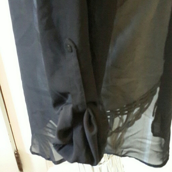 NWT Decree Sheer Black Shirt - Picture 8 of 8